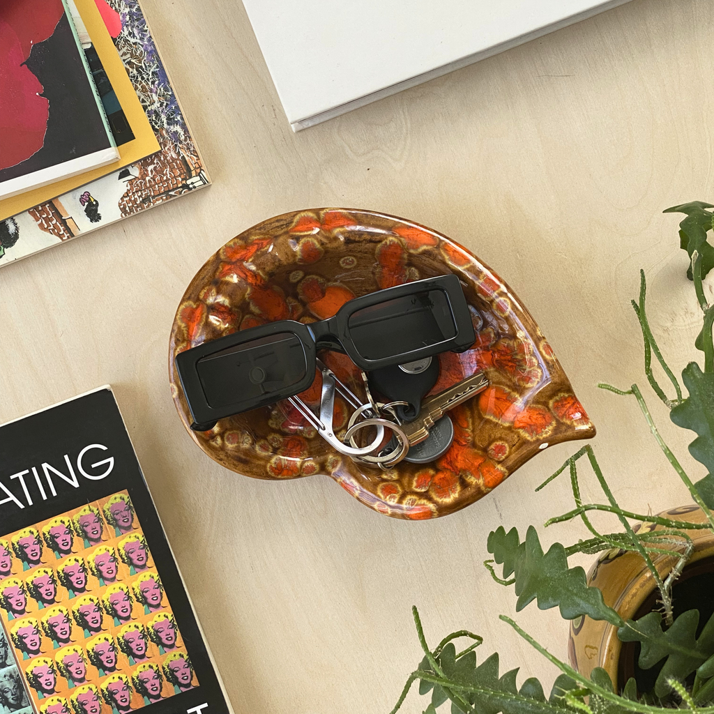 "Atomic" Drip Glaze Ceramic Catchall