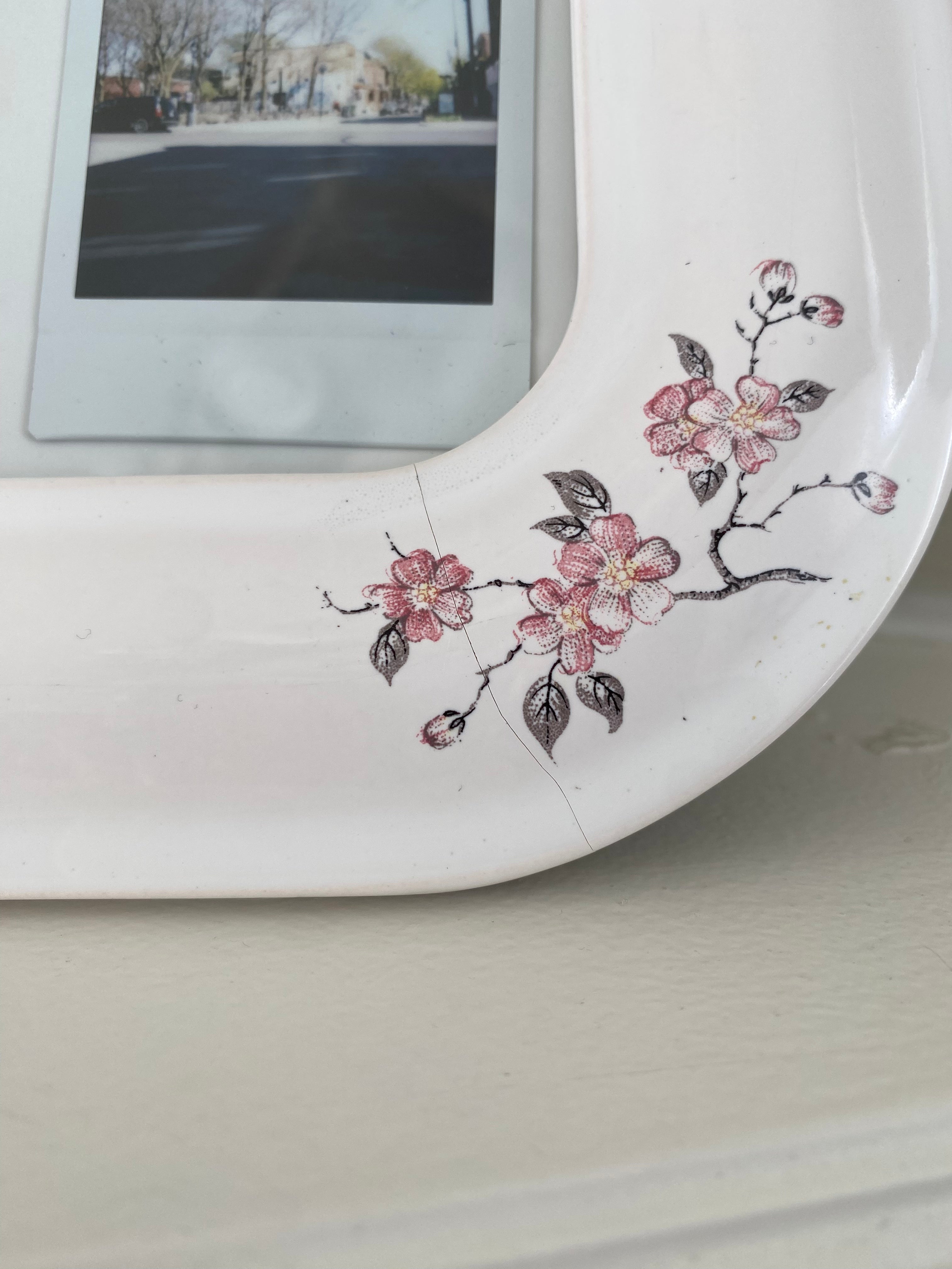 Ceramic Floral Picture Frame