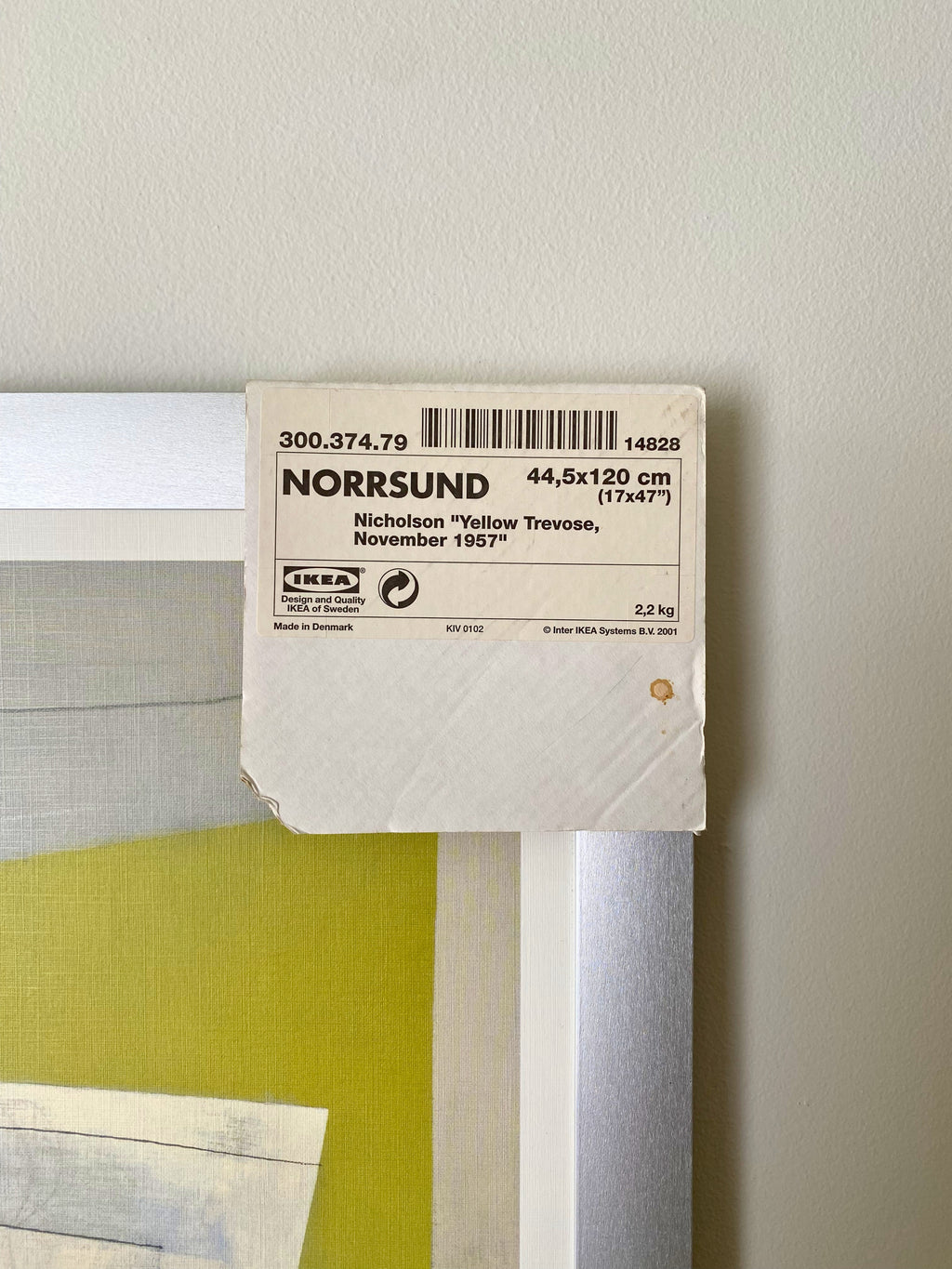 Ben Nicholson "Yellow Trevose" Framed Art Print – IKEA NORRSUND Edition
