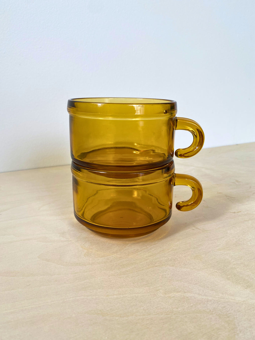 Amber Glass Espresso Cups – Set of 2
