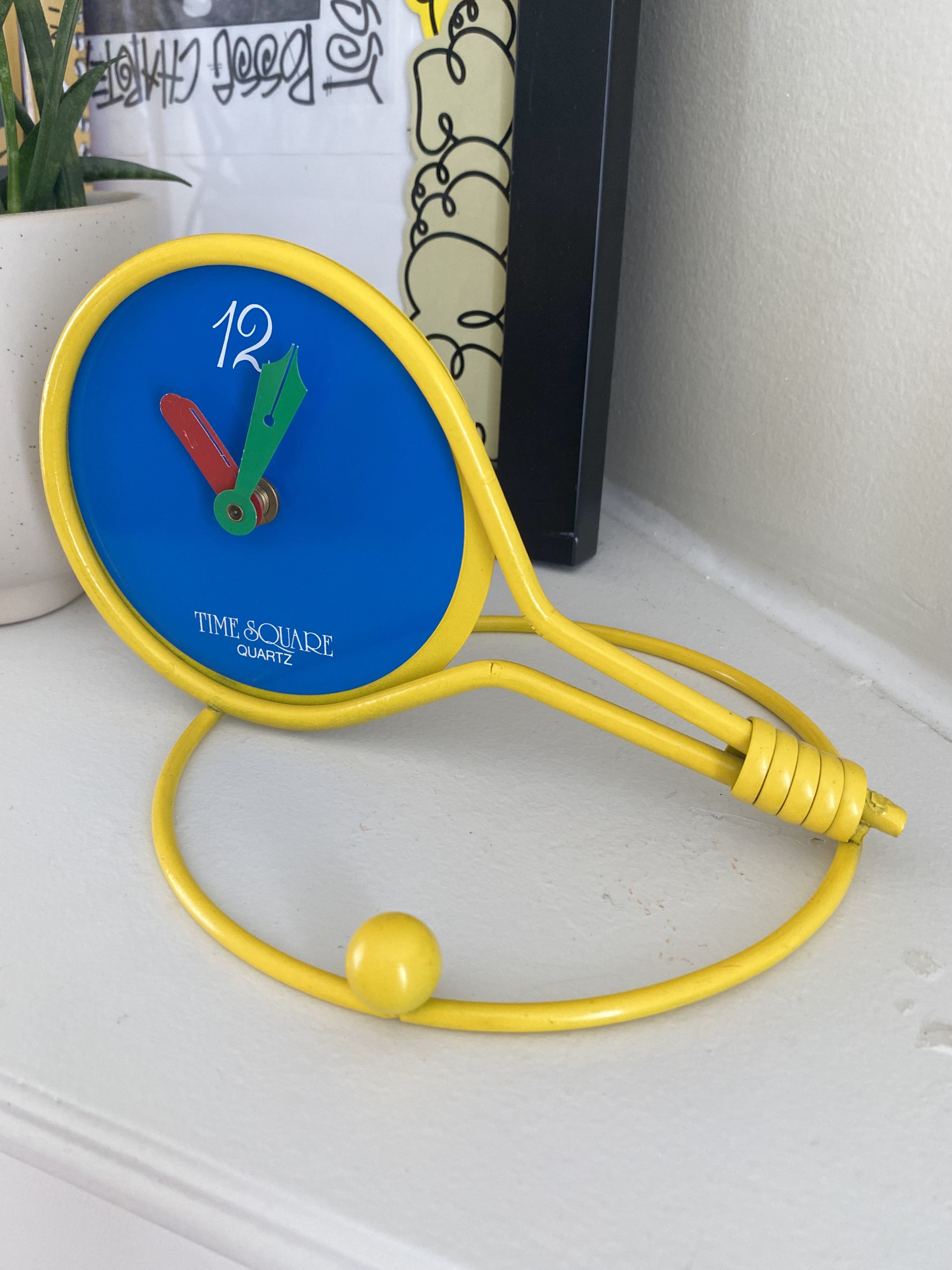 Time Square "Tennis Racket" Table Clock