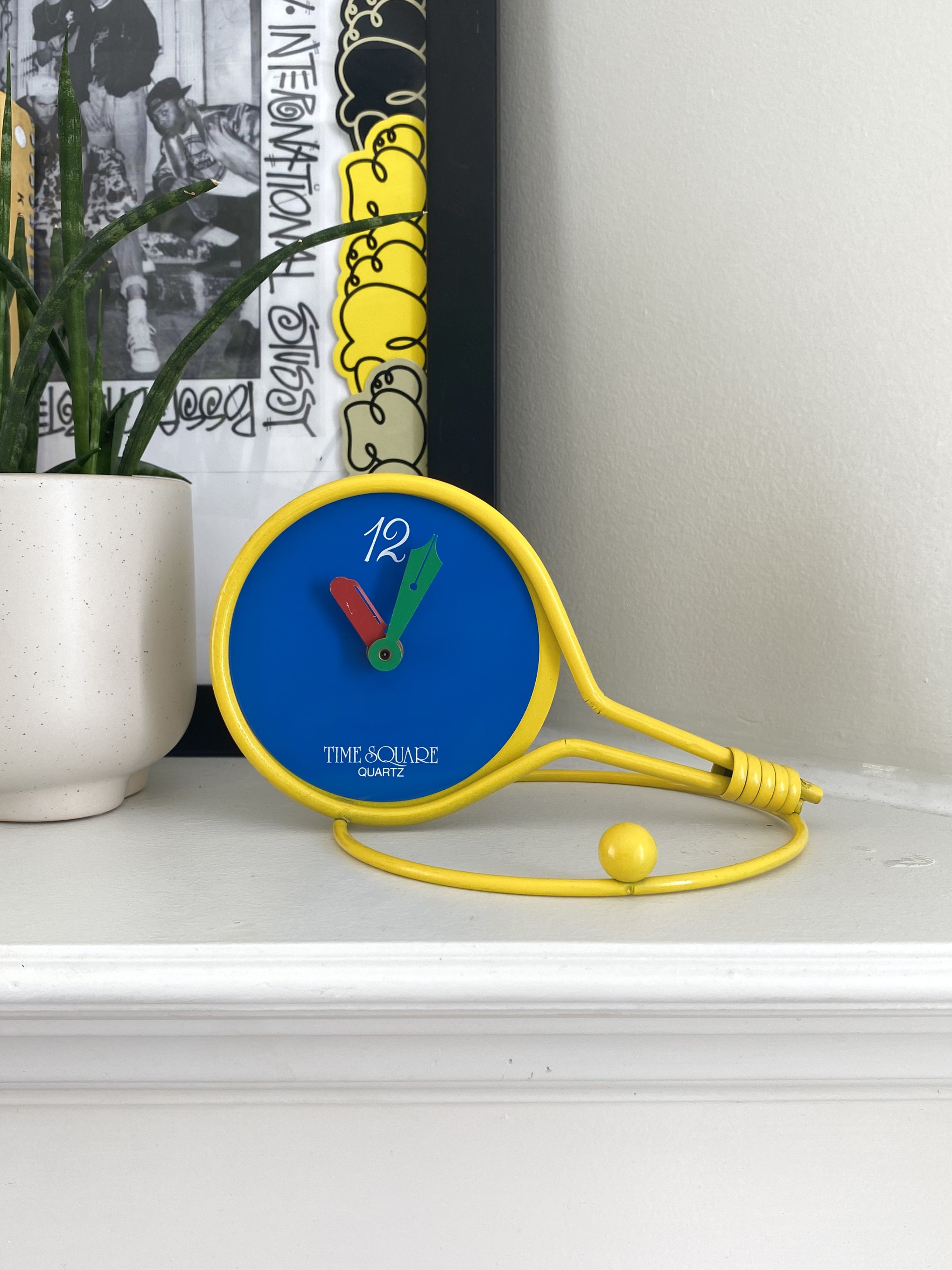 Time Square "Tennis Racket" Table Clock