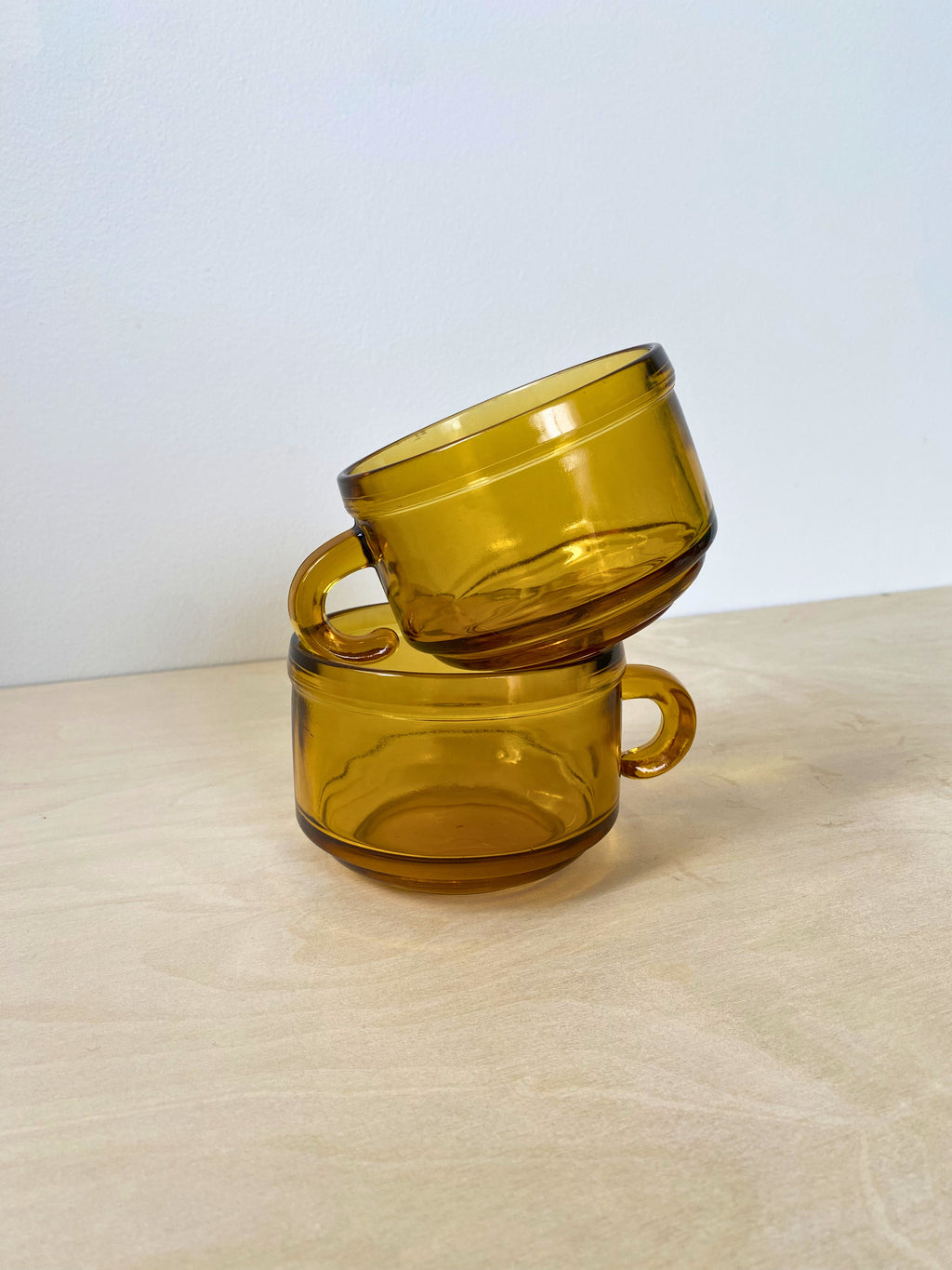 Amber Glass Espresso Cups – Set of 2