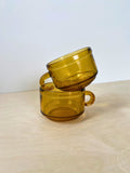 Amber Glass Espresso Cups – Set of 2