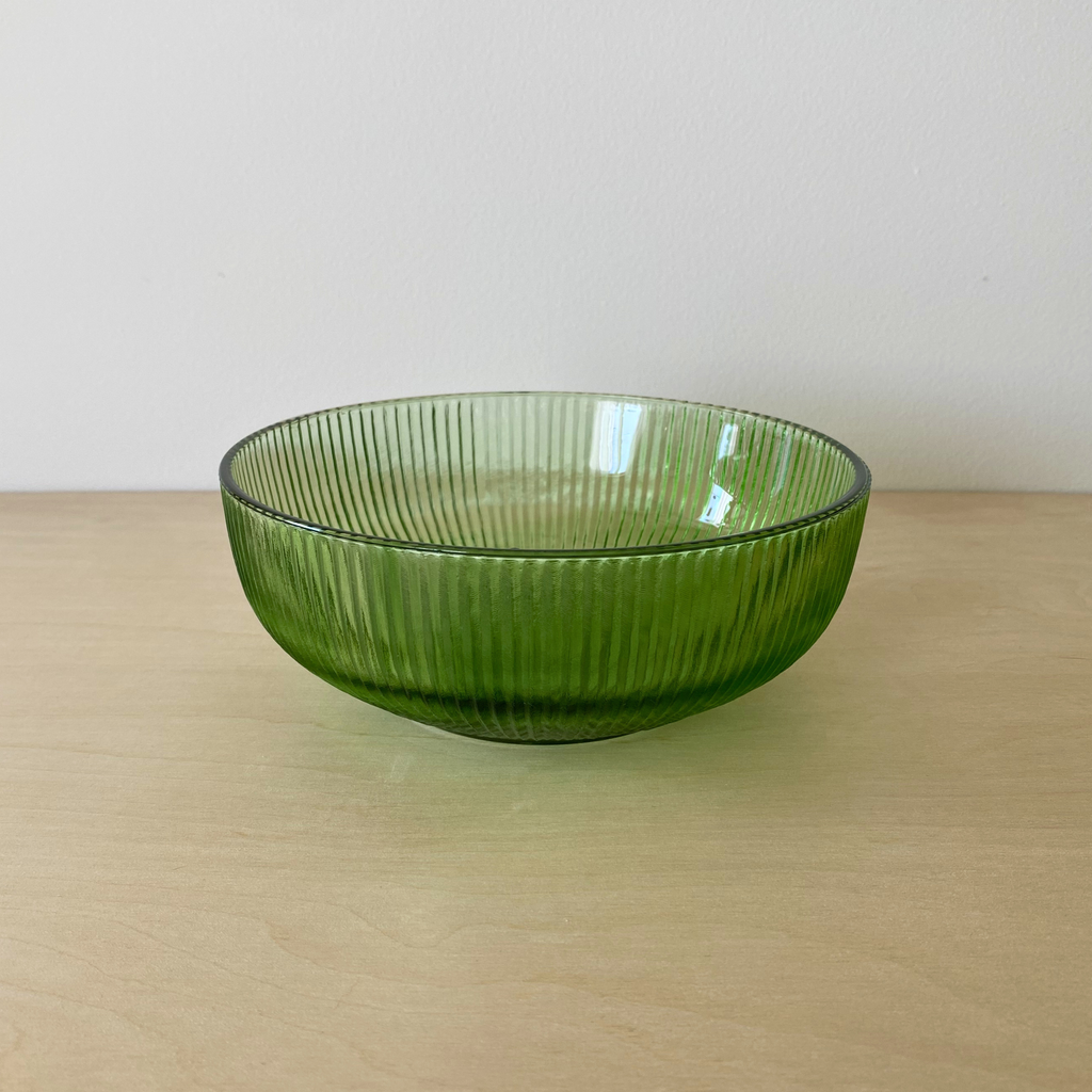 E.O. Brody Ribbed Glass Bowl