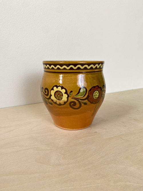 1970s Ukrainian Vassylkiv Maiolica Ceramic Pot